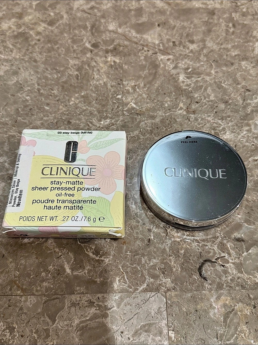Clinique Stay-Matte Sheer Pressed Powder Oil-Free 03 Stay Beige BNIB